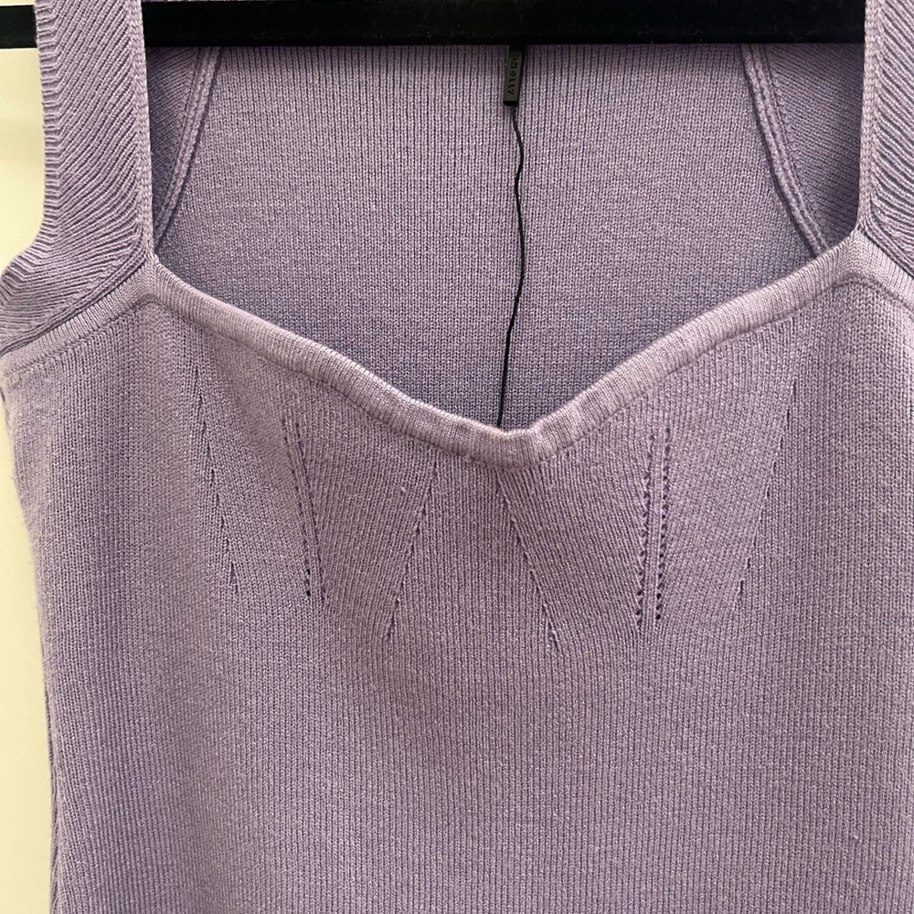 HELLO MOLLY purple knit tank bodycon dress size large - Picture 2 of 4
